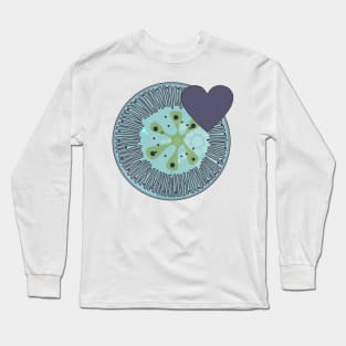 Diatom - Lindavia (icy blue) Long Sleeve T-Shirt